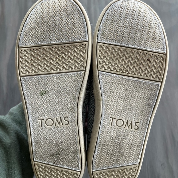 TOMS Youth Alpargata Black Repreve Soft Heathered Knit slip-on shoe size: Y2 - Picture 7 of 11